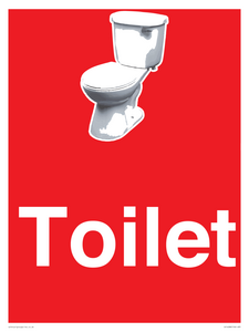 Toilet Dementia Friendly Sign Red